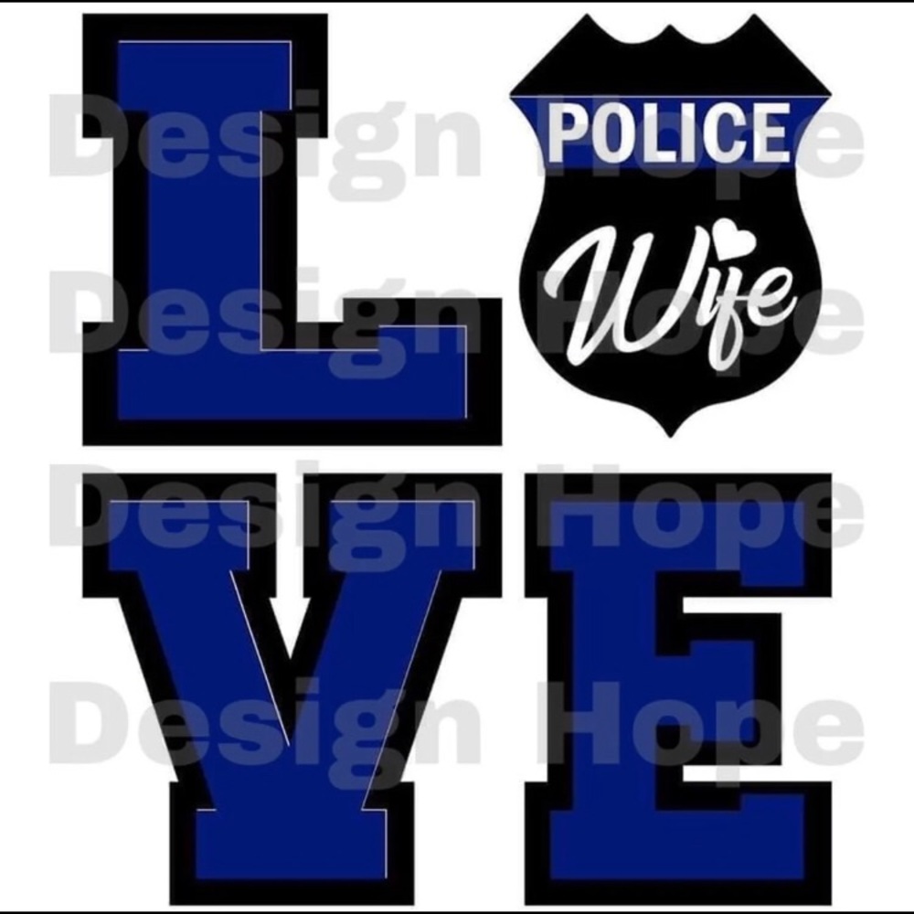 Police wife decal 4”